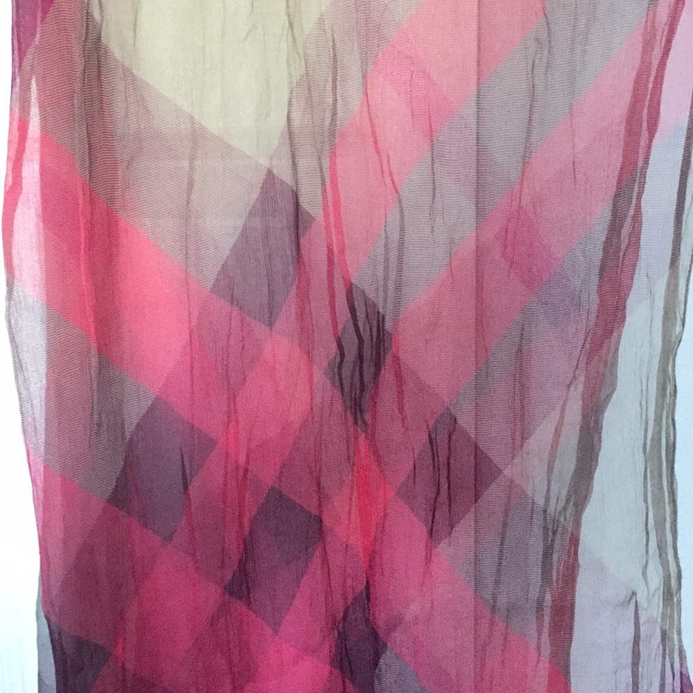 Burberry sheer silk crinkle scarf